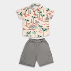 Boy's Cotton Woven Baba Suit, Beige, small image number null