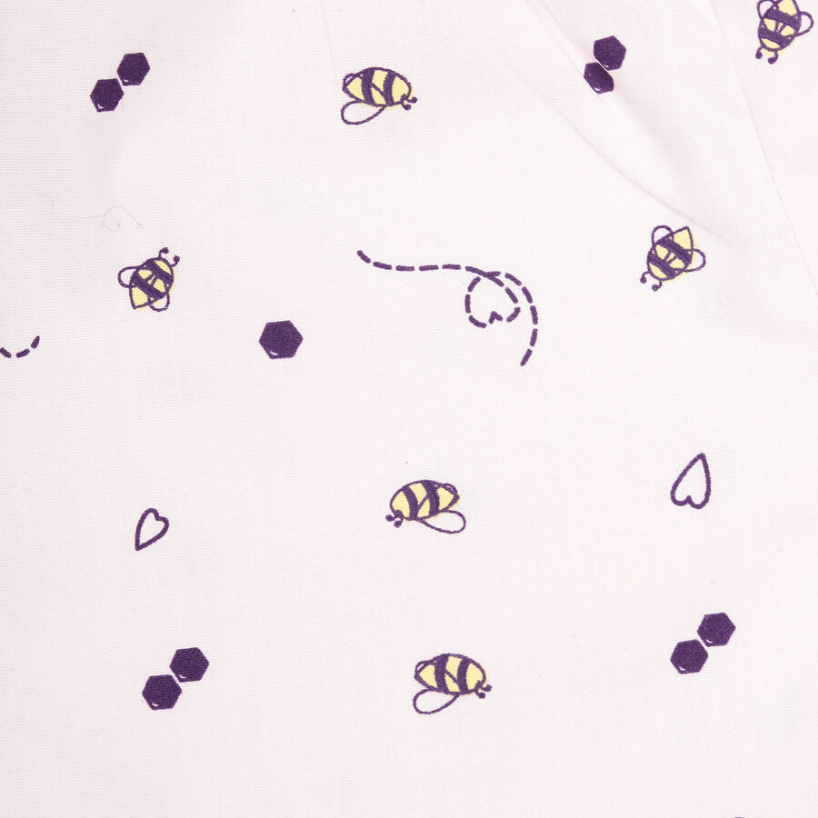 Infants Cotton Printed Half Pant, Pink, large image number null