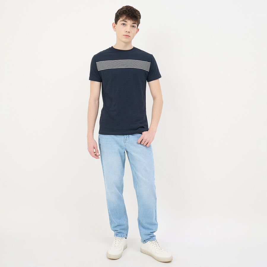 Men's Blue Straight Fit Classic Jeans, Light Blue, large