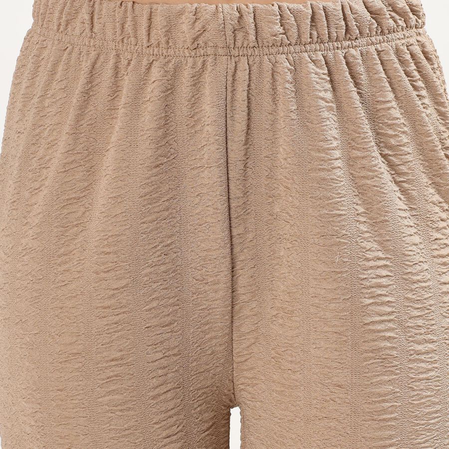 Women's Muted Beige Skinny Fit Textured Harem Pants, गहरा पीला, large image number null