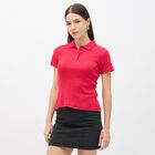 Ladies' Polo T-Shirt, Fuchsia, small