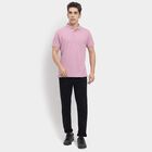 Men's Collared Half Sleeves T-Shirt , Pink, small
