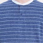 Stripes Henley T-Shirt, Navy Blue, small image number null