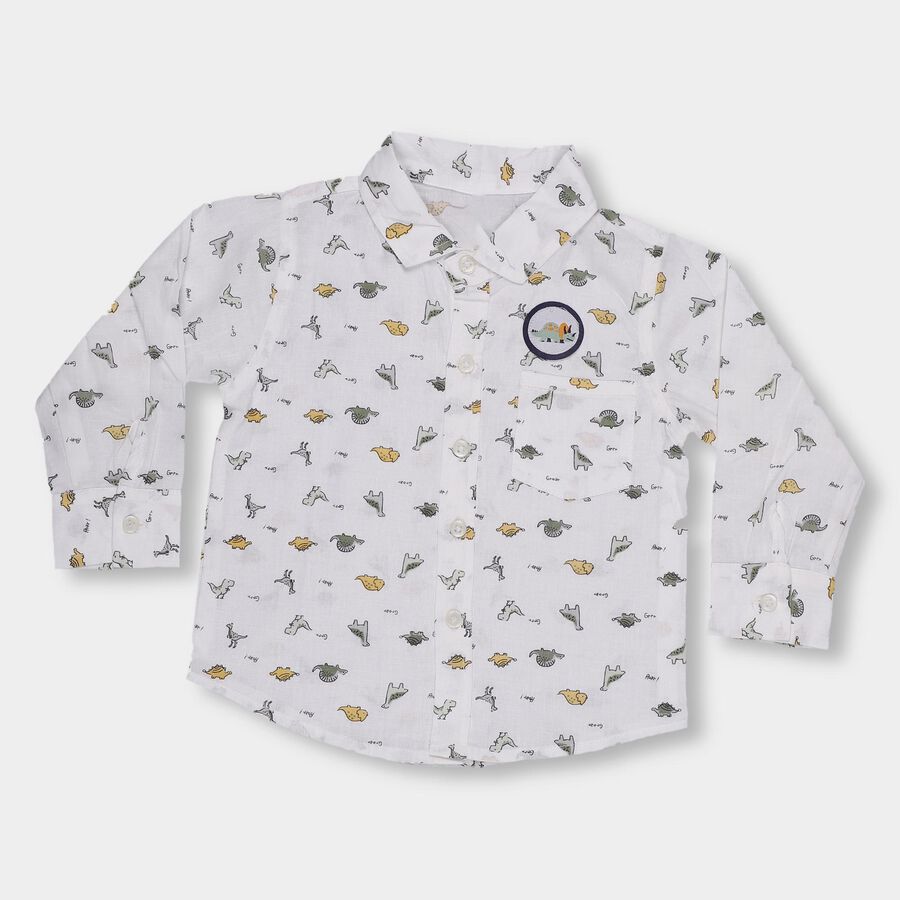 Infants' 100% Cotton Shirt, सफ़ेद, large image number null