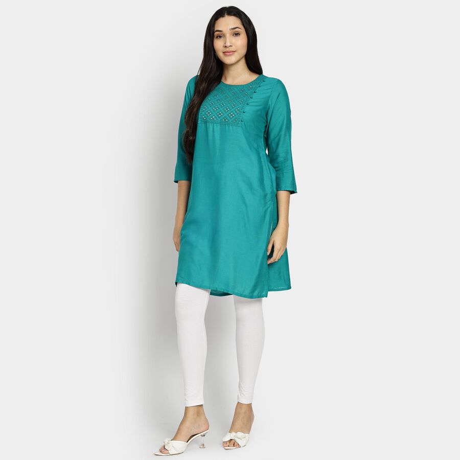 Ladies' Kurta, गहरा हरा, large image number null