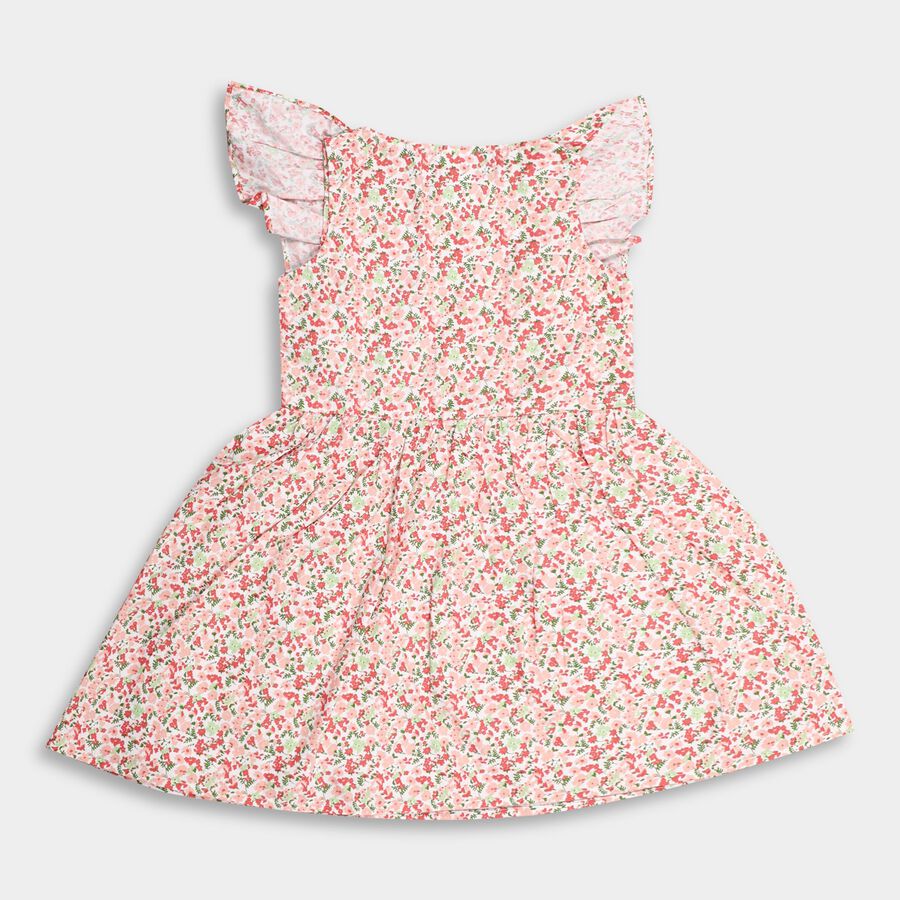 Girl's 100% Cotton Frock , गुलाबी, large image number null