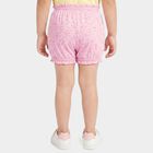 Girls Pink Ruffled Printed Bloomer Shorts, Light Pink, small