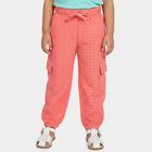 Girls Pink Regular Fit Solid Pyjama, गुलाबी, small