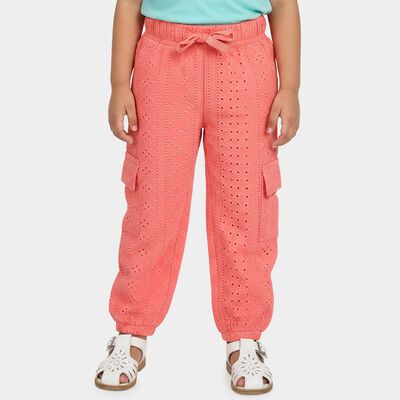 Girls Pink Regular Fit Solid Pyjama