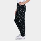 Girls' Black Regular Fit Solid Pyjama, काला, small