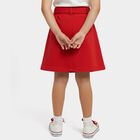 Girls' Red Regular Fit A-Line Cargo Skirt, Red, small