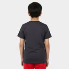 Boys' Half Sleeves T-Shirt, गहरा ग्रे, small