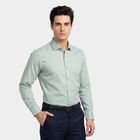 Men's Mint Green Formal Shirt, गहरा हरा, small