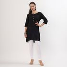 Women's Bright White Cotton Blend Ankle-Length Churidar, सफ़ेद, small image number null