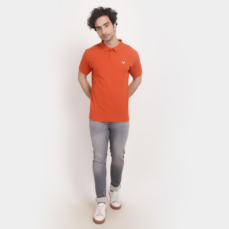 Solid Polo Shirt, Rust, large image number null