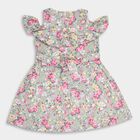 Girls' 100% Cotton Frock, Light Green, small image number null
