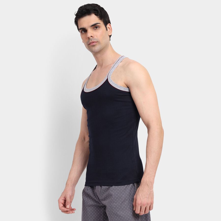 Men's 100% Cotton Gym T-Shirt , Navy Blue, large image number null