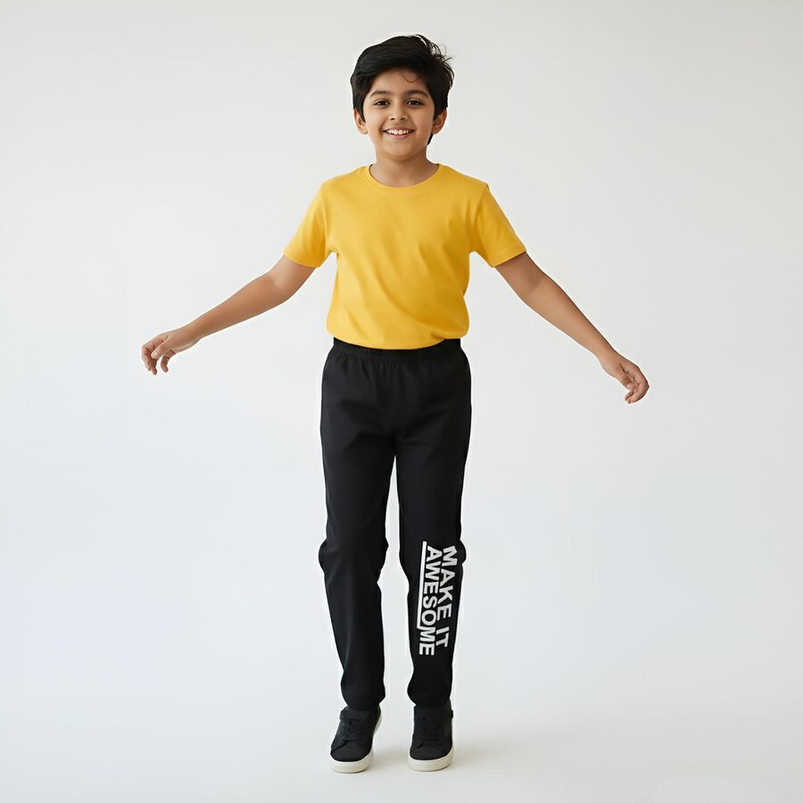 Boys' Pyjama, काला, large image number null