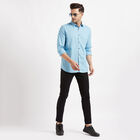 Cotton Printed Casual Shirt, Light Blue, small image number null