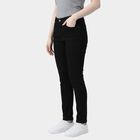 Women's Black Skinny Fit Stretchable Jeans, काला, small