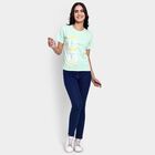 Ladies' 100% Cotton Round Neck T-Shirt , Light Green, small image number null