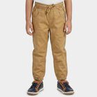 Boys' Khaki Regular Fit Cotton Trousers, Khaki, small