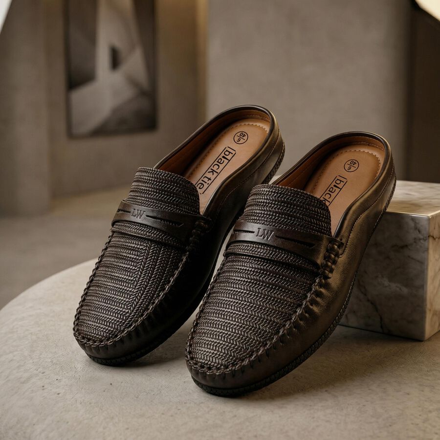 Men's Formal Shoes, भूरा, large