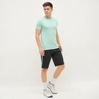 Men's Mint Green Crew Neck Athleisure T-Shirt, Aqua, small