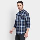 Men's 100% Cotton Casual Shirt , Navy Blue, small image number null