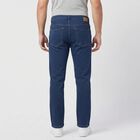 Men's Navy Blue Straight Fit Classic Five Pocket Jeans, Mid Blue, small