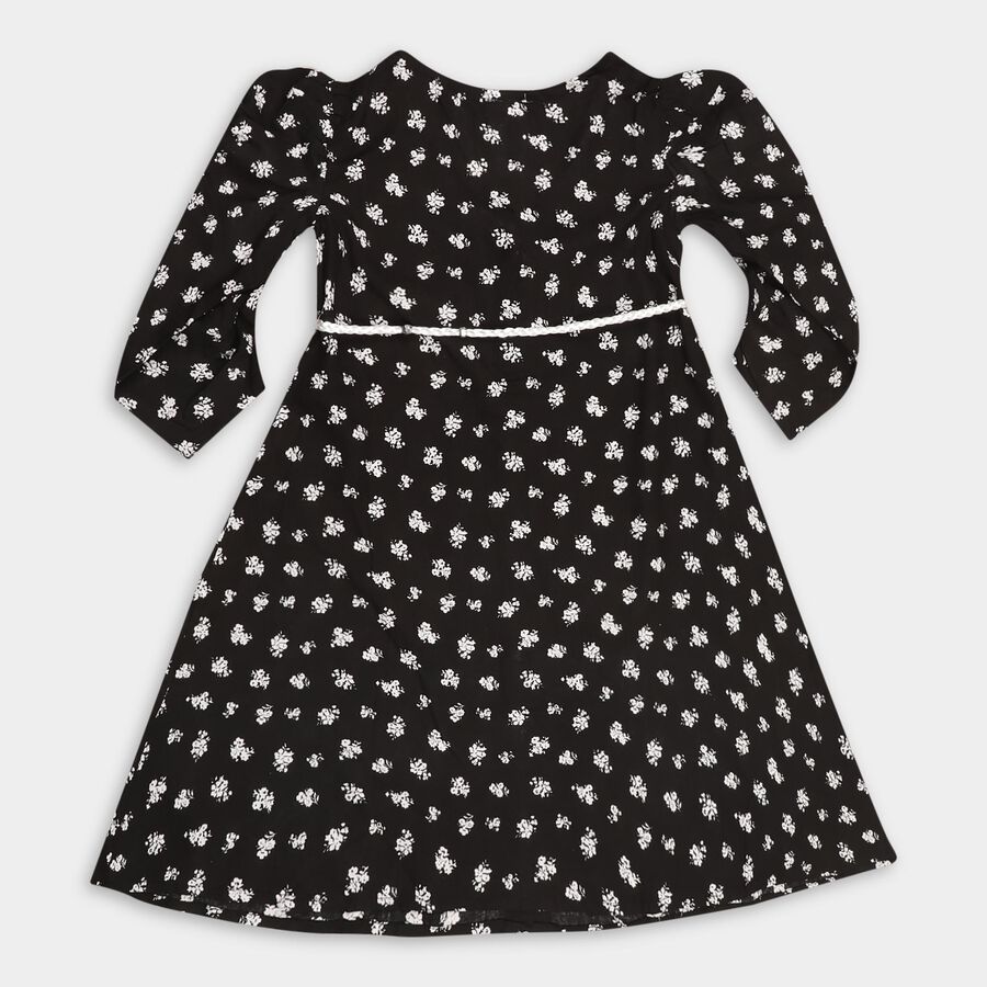 Girls' Dress, Black, large image number null