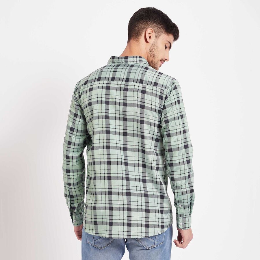 Checks Casual Shirt, Light Green, large image number null