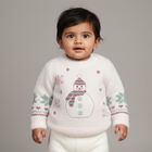 Infants Light Pink Round Neck Casual Pullover, हल्का गुलाबी, small image number null