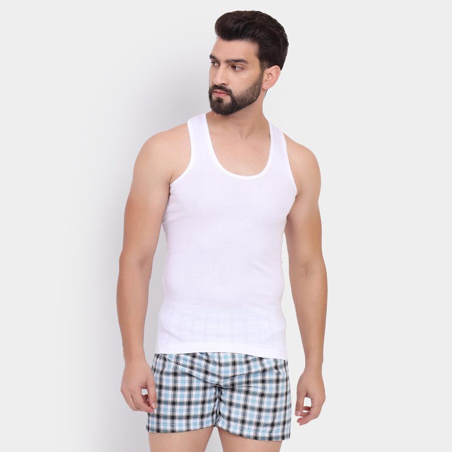 Men's 100% Cotton Vest , White, large image number null