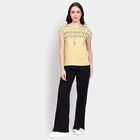 Ladies' Round Neck T-Shirt, खाकी, small