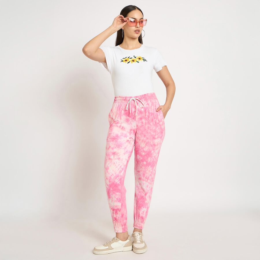 Ladies' 100% Cotton Track Pants, Pink, large image number null