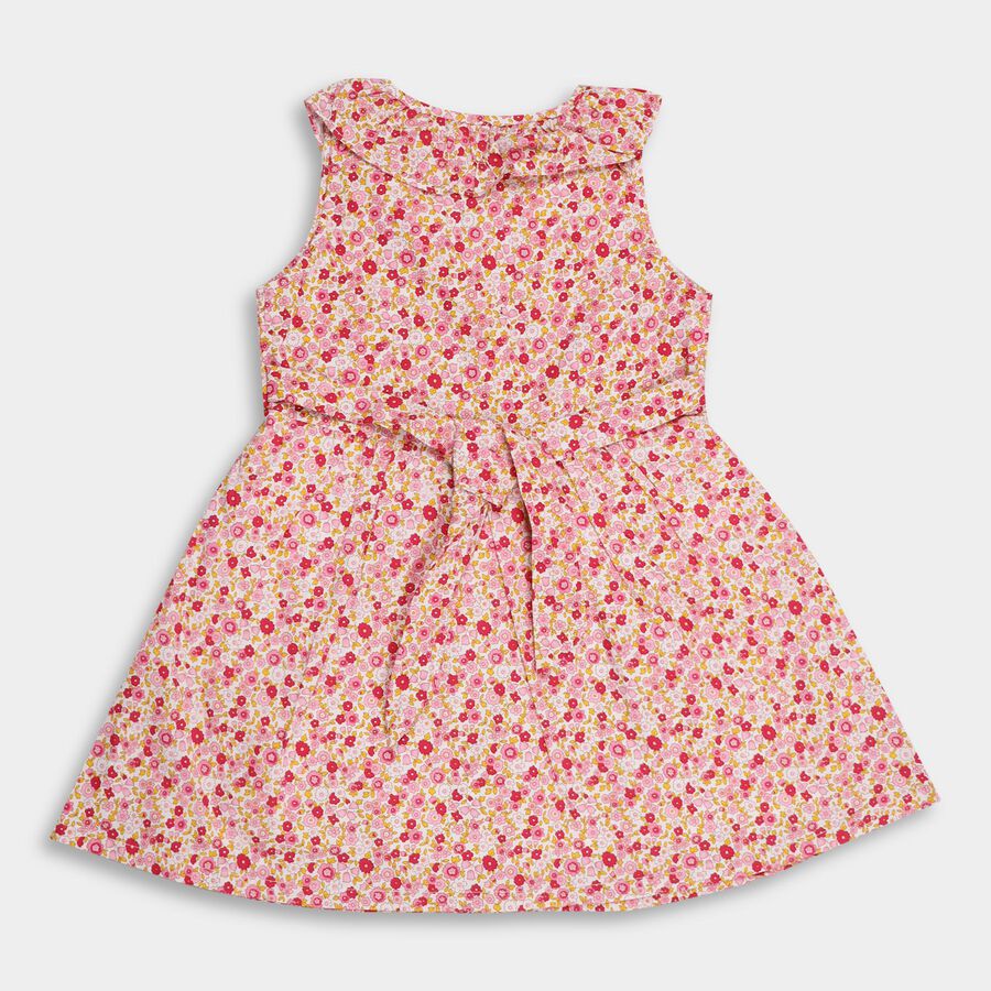 Girls' 100% Cotton Frock , Pink, large image number null