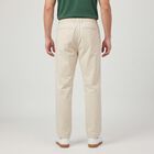 Men's Cream Slim Fit Chino Trousers, Off White, small
