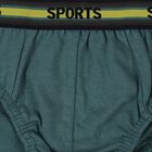 Boys' Green Regular Fit Solid Briefs, हल्का हरा, small