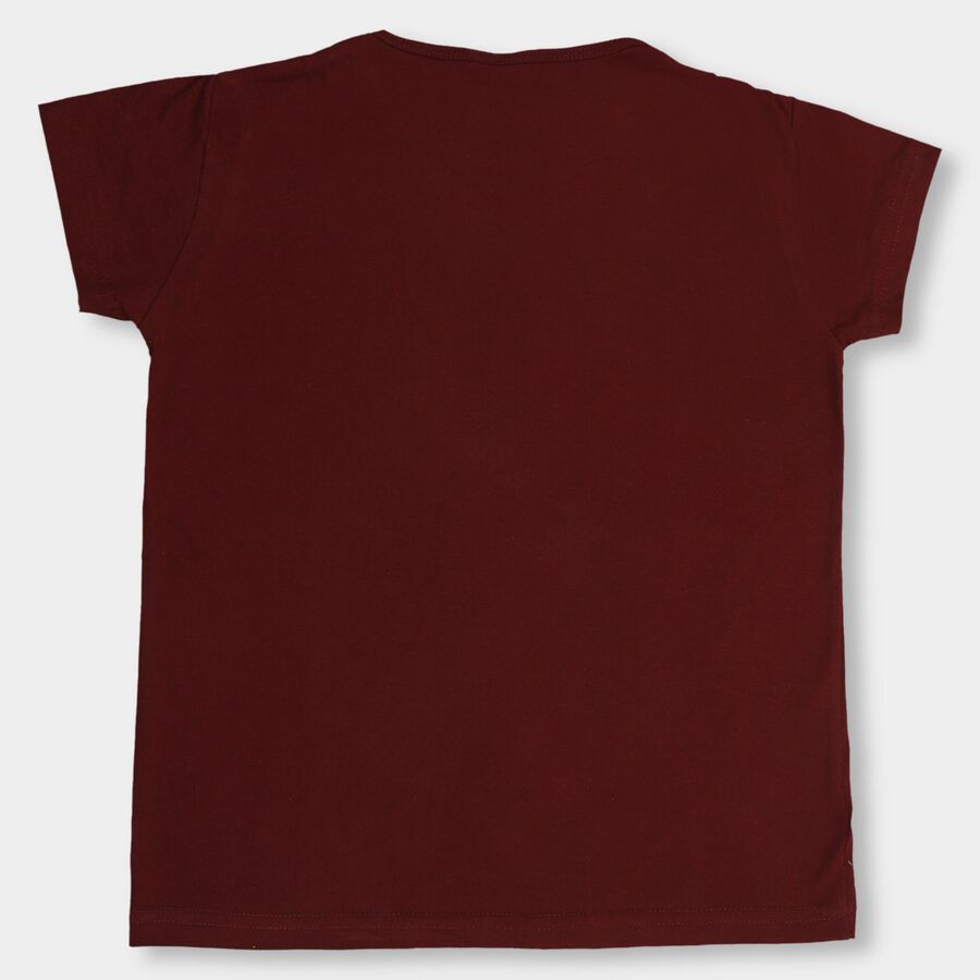 Girls' T-Shirt, Wine, large image number null
