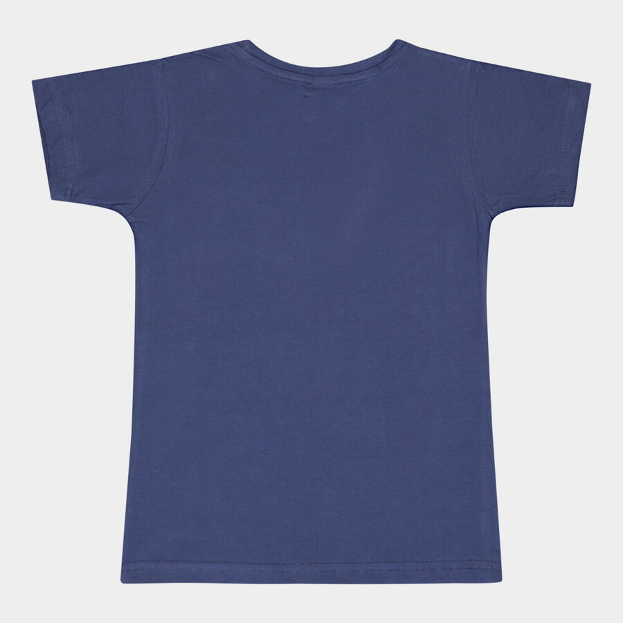 कॉटन टी-शर्ट, नेवी ब्लू, large image number null