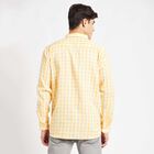 Checks Slim Fit Casual Shirt, Yellow, small image number null