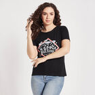 Round Neck T-Shirt, Black, small image number null