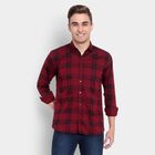 Checks Cotton Casual Shirt, Maroon, small image number null