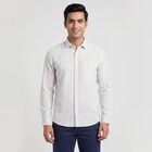 Men Beige 100% Cotton Casual Shirt, गहरा पीला, small