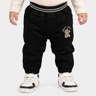 Infants' Black Regular Fit Jogger Trousers, काला, small