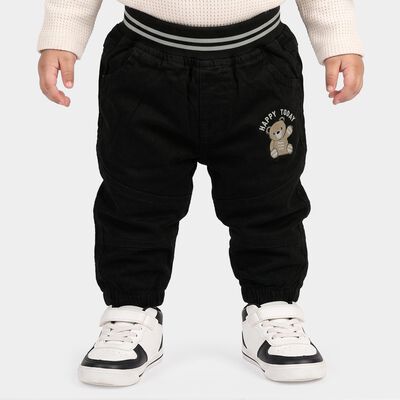 Infants' Black Regular Fit Jogger Trousers