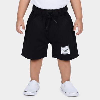 Infants' Navy Blue Regular Fit Drawstring Half Pant