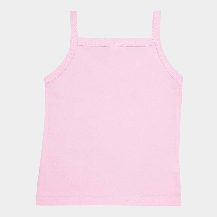 Infants Cotton Solid Vest, Pink, large image number null