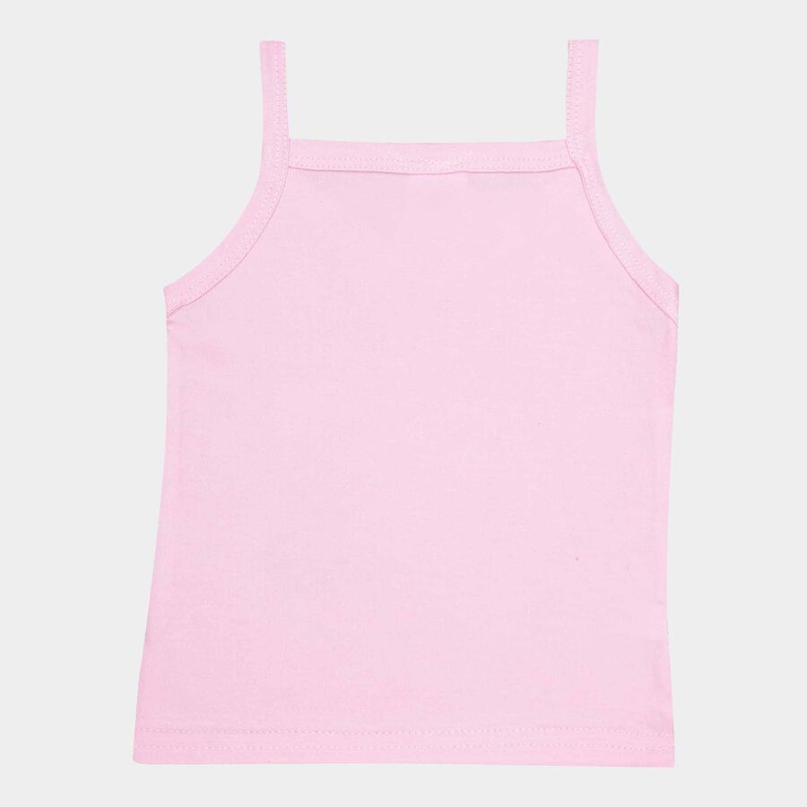 Infants Cotton Solid Vest, Pink, large image number null